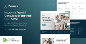Download Zensure - Insurance Agent Gutenverse FSE WP Theme GPL WordPress Plugin
